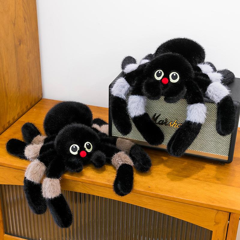 Popular Simulation Spider Doll Plush Toy Funny Little Insect Doll Throw Pillow
