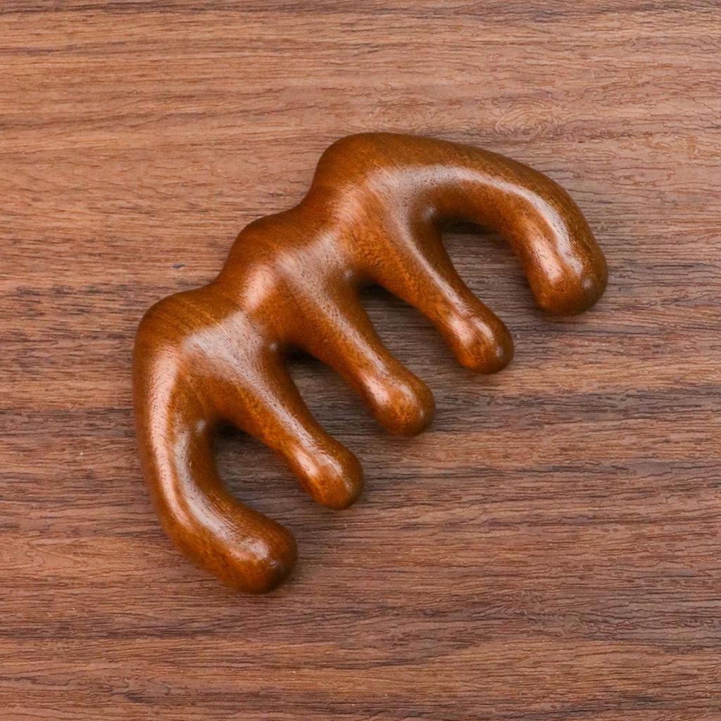 Массажная расческа из сандалового дерева: Портативный деревянный гребень для головы и меридианов сувенир