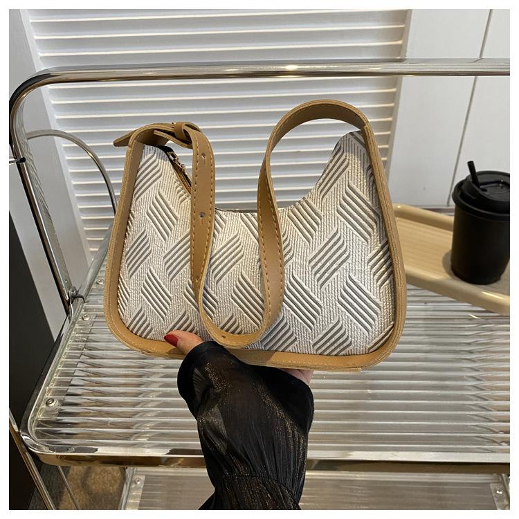 Повседневная портативная маленькая квадратная сумка женская корейская простая и модная клетчатая сумка 2024 года на осень и зиму сумка через плечо подмышку