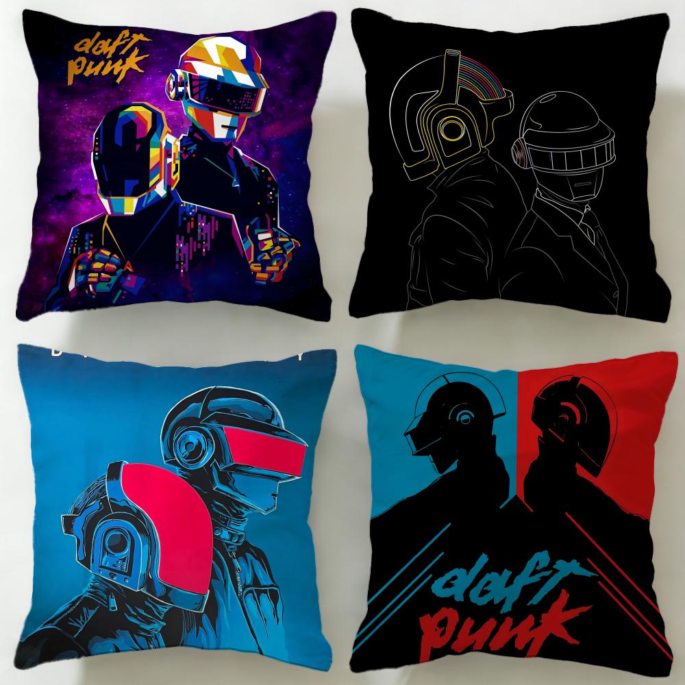 Классическая группа Daft Punk Наволочка Мягкая и Легко стирающаяся – Универсальная для Дивана, Кровати, Путешествий и Офиса