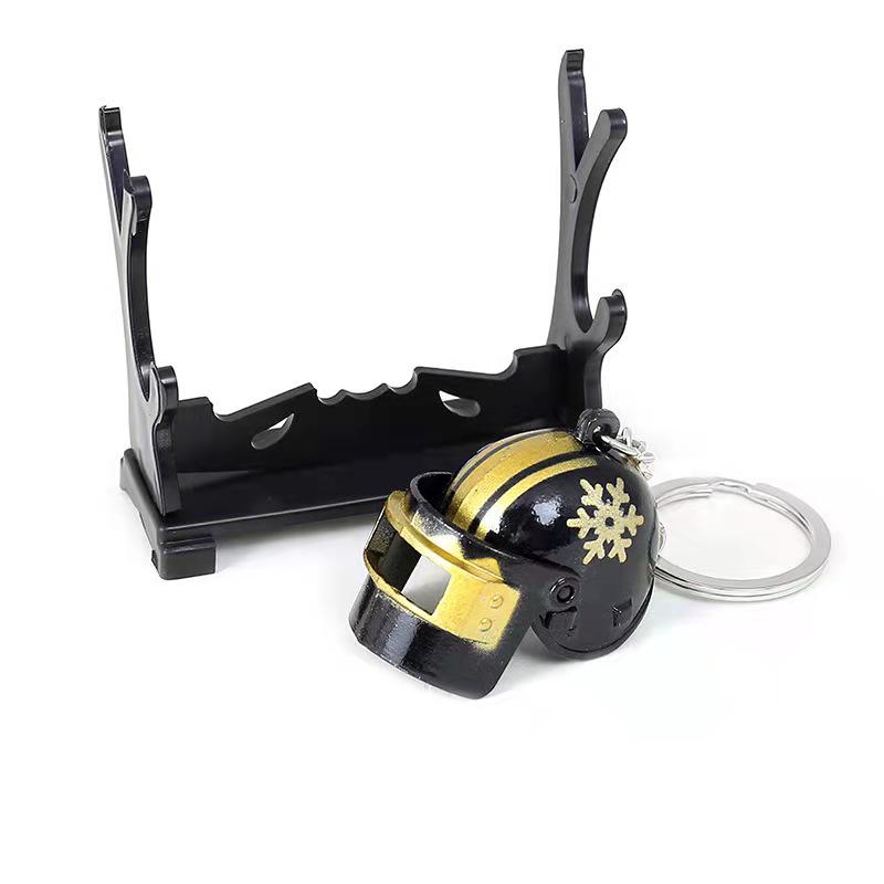 Chicken Game Metal Weapon Model Keychain: 12cm AKM 98K PUBG Pendant Gift