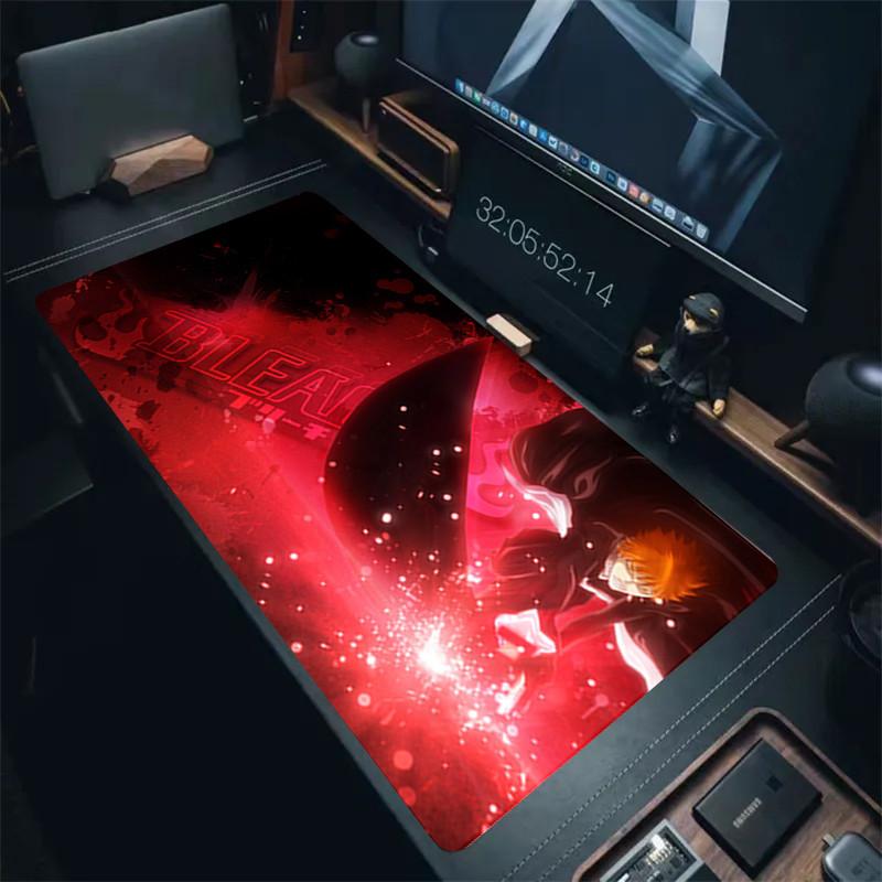 HD Anime Mousepad XXL Bleach Mouse Pad Kurosaki Ichigo Large Computer Mause Mat Rubber Manga Deskmat 40x90CM Big Laptop Mats