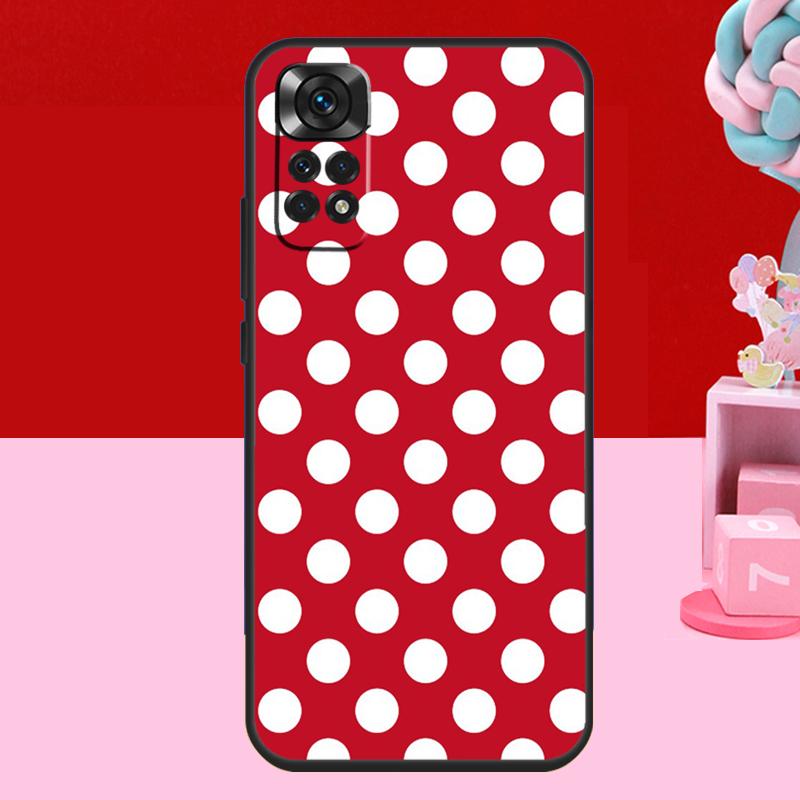 Чехол-пенал в горошек для Xiaomi Redmi Note 11 12 13 14 Pro 9 10 Pro 11S 12S Redmi 14C 10C 12C 13C Мягкая крышка