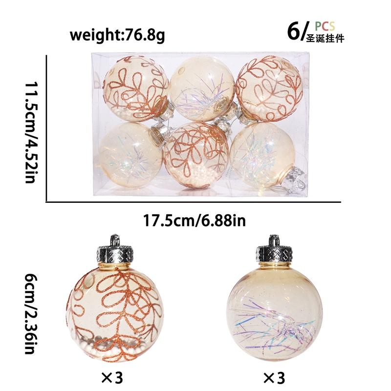 6СМ Рождественское украшение Небьющиеся рождественские шары Рождественская елка Подвесные кулоны для домашнего украшения Вечеринка Декор Новогодний подарок Навидад