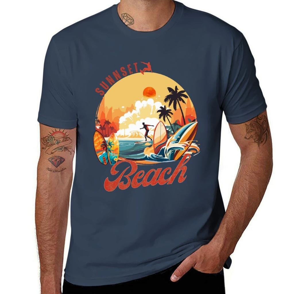 Summer Beach Surfing Vacation Out Of The City Tshirt Soft Durable Cotton Tshirt