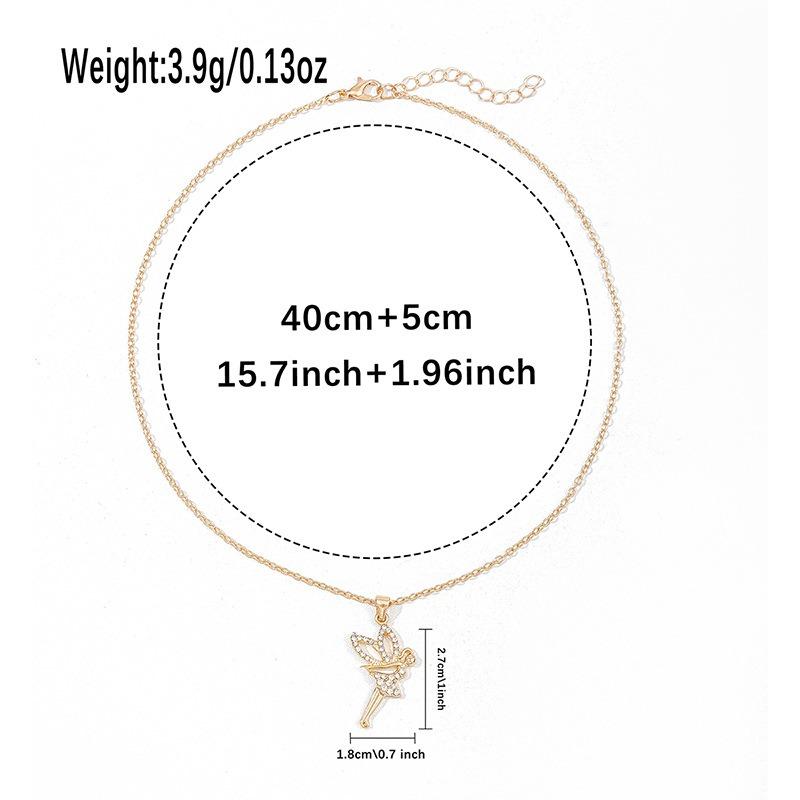 Necklace New Niche Premium Jewelry Light Luxury Diamond Pendant Female Wings Jewelry Accessories