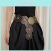 Ретро-вестерн пояс из ПУ-кожи для женщин с металлическими кончо и заклепками в качестве аксессуара к платью