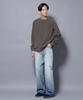 Nano Universe Mall JQD Corduroy Crew Neck Pullover, Men's, Size M, 185, Khaki Gray, 668-5223231