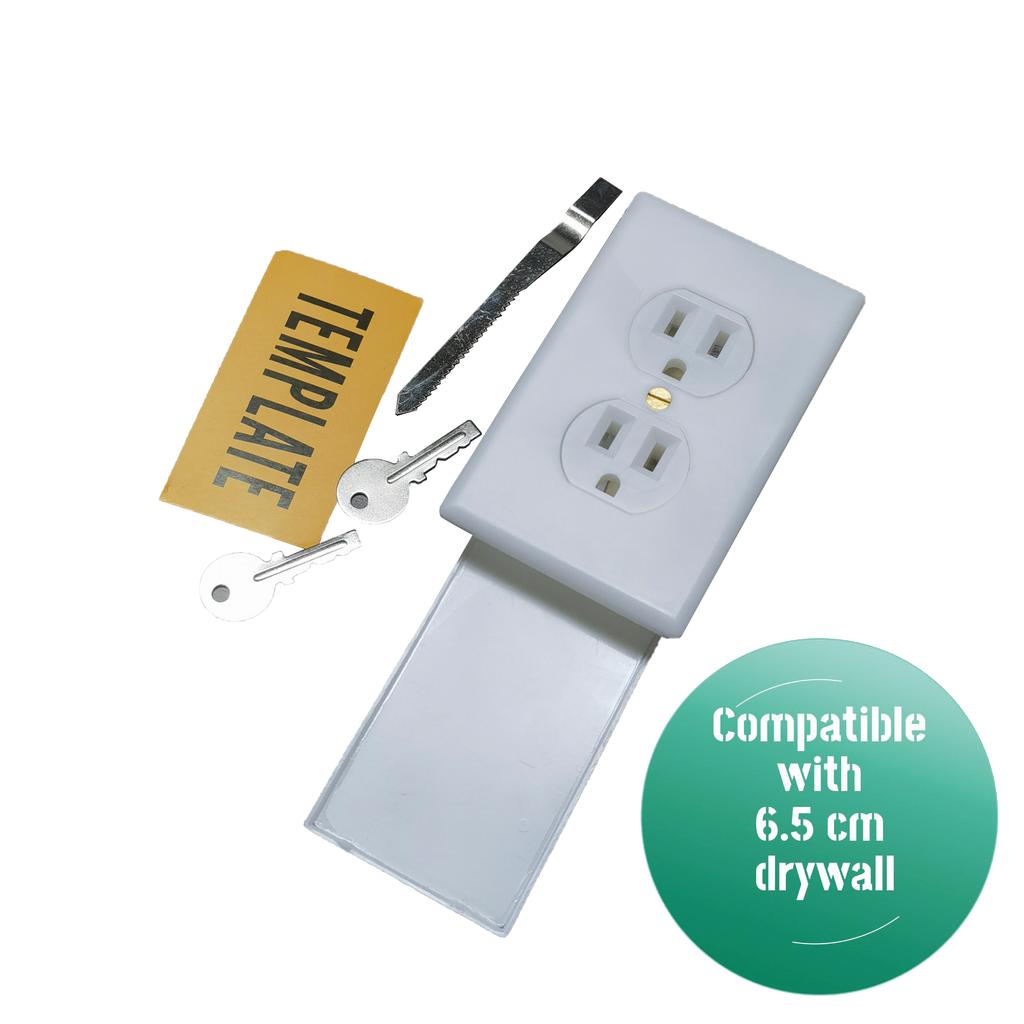 Hidden Wall Safe Disguised Electric Socket Safe Covert Wall Diversion Outlet Secret Compartment for Hiding Money Valuables