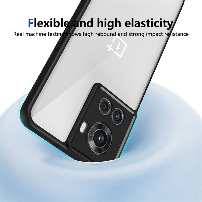 OnePlus 10R CPH2411 Case Plating Silicone Bumper Shockproof Clear Back Cover Hard Phone Case for OnePlus 10R Oneplus10R CPH2411