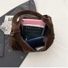 Korean Style Suede Tote Bag Solid Color Underarm Packs Casual Large Capacity Handbag  Travel
