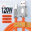 120W Fast Charge Type-C Data Cable, 6A Zinc Alloy Head, Compatible with Huawei Android Honor P40