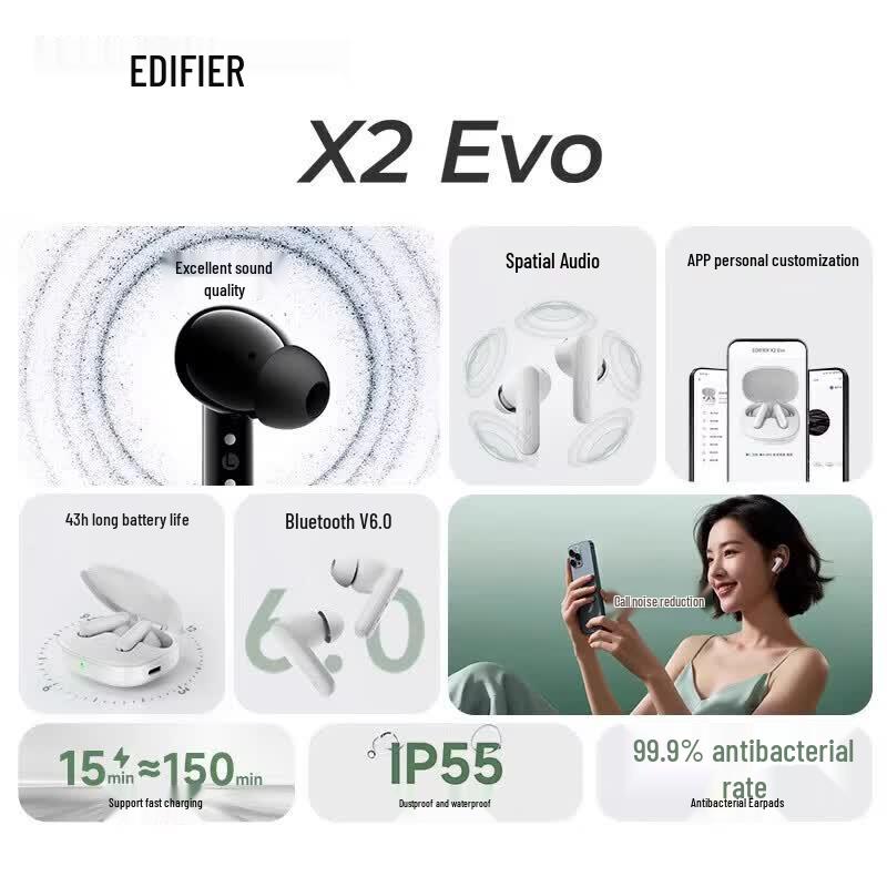 EDIFIER X2 Evo True Wireless Stereo Earbuds