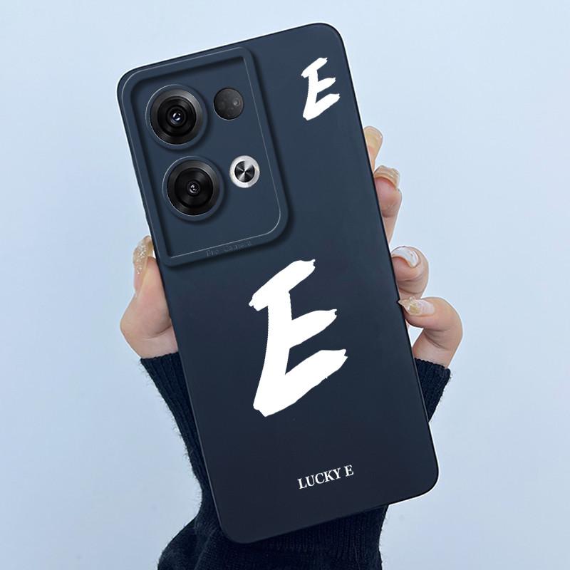 Для OPPO Reno 8 Pro 5G Reno8 Reno8 Pro Plus Ударопрочный Чехол для Телефона Счастливая Первая Буква Чехол Силиконовый Мягкий Матовый Задняя Крышка