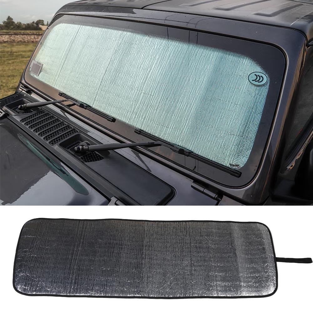 Автомобильный солнцезащитный козырек на лобовое стекло для переднего окна автомобиля с защитой от УФ-лучей для Jeep Wrangler JL Gladiator JT 2018-2023, авто интерьер