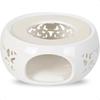 Teapot Warmer White Ceramic Candle Tea WarmerTea Pot Warmer Base for Tea Coffee Milk Food Warm Tea Ceremony Accessory