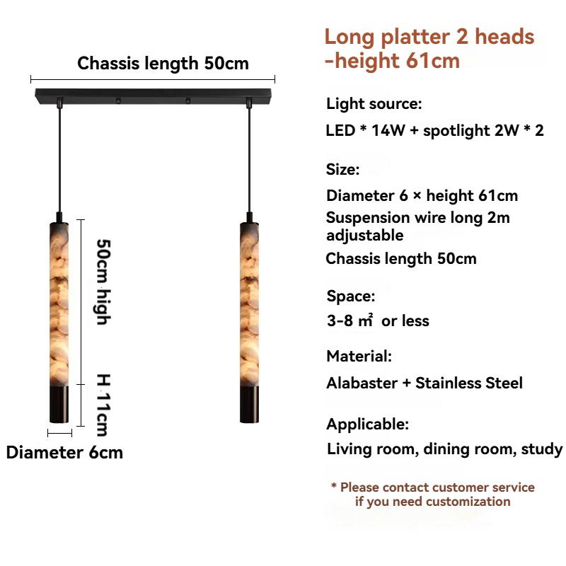 Spanish natural marble pendant light modern luxury villa hotel bar bedroom light home decoration simple design pendant light