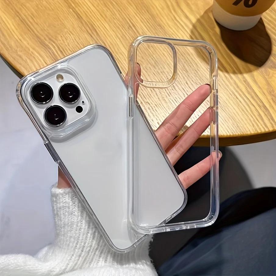 Silicone Transparent Shockproof Armor Case For iPhone 17 Air 16 16e 15 Pro Max 14 Plus 13 12 11 Phone Clear Protect Cover capa