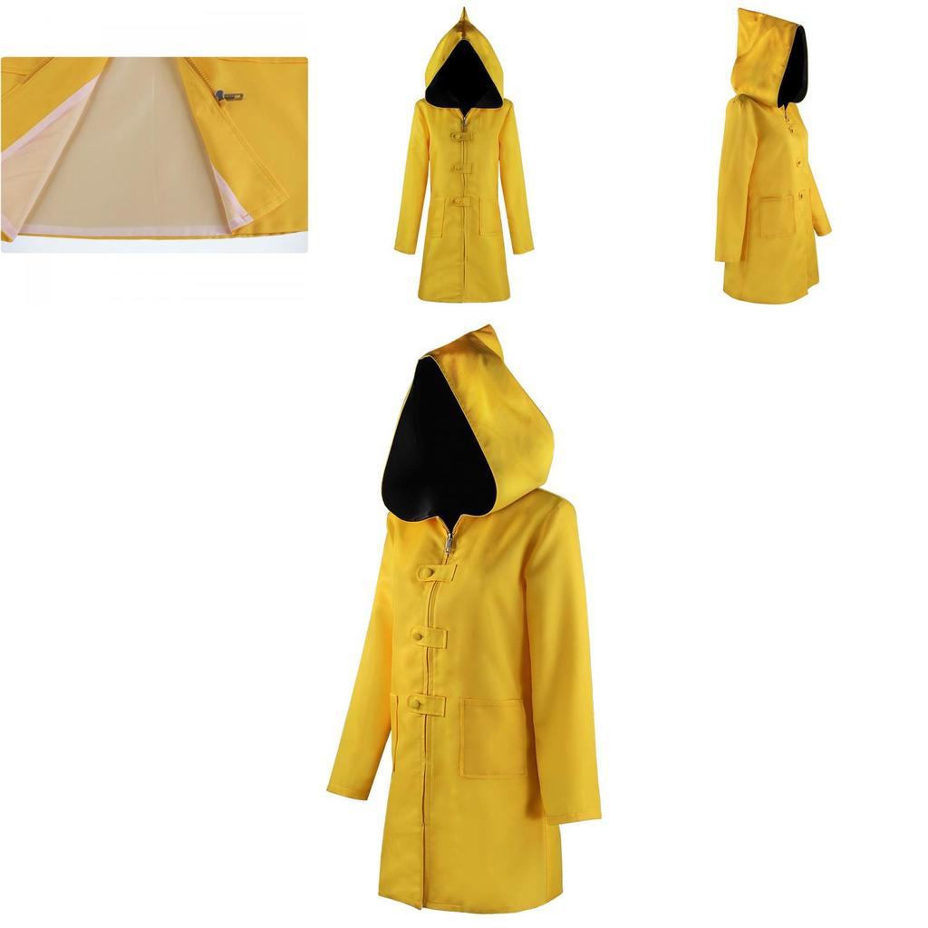 Little Nightmares 2 Шесть Косплей Плащ-дождевик с капюшоном Для детей и взрослых Идеально подходит для Хэллоуина