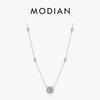 925 Sterling Silver Luxury Sparkling Round CZ Pendant Necklaces Wedding Link Chain Necklaces For Women Fine Jewelry Gifts