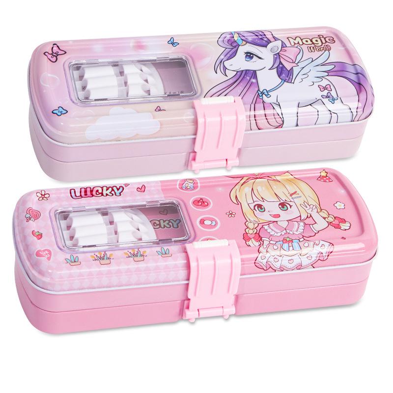 Трехслойный металлический пенал-таблица умножения для детей - Большая вместимость для учеников начальной школы