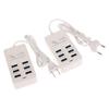 Eu US Plug Multiport Us Charger 35W Pd Type C Fast Charger Wall Charger Us Hub Adapter 6 Ports Mobile Phone Us Quick Charger