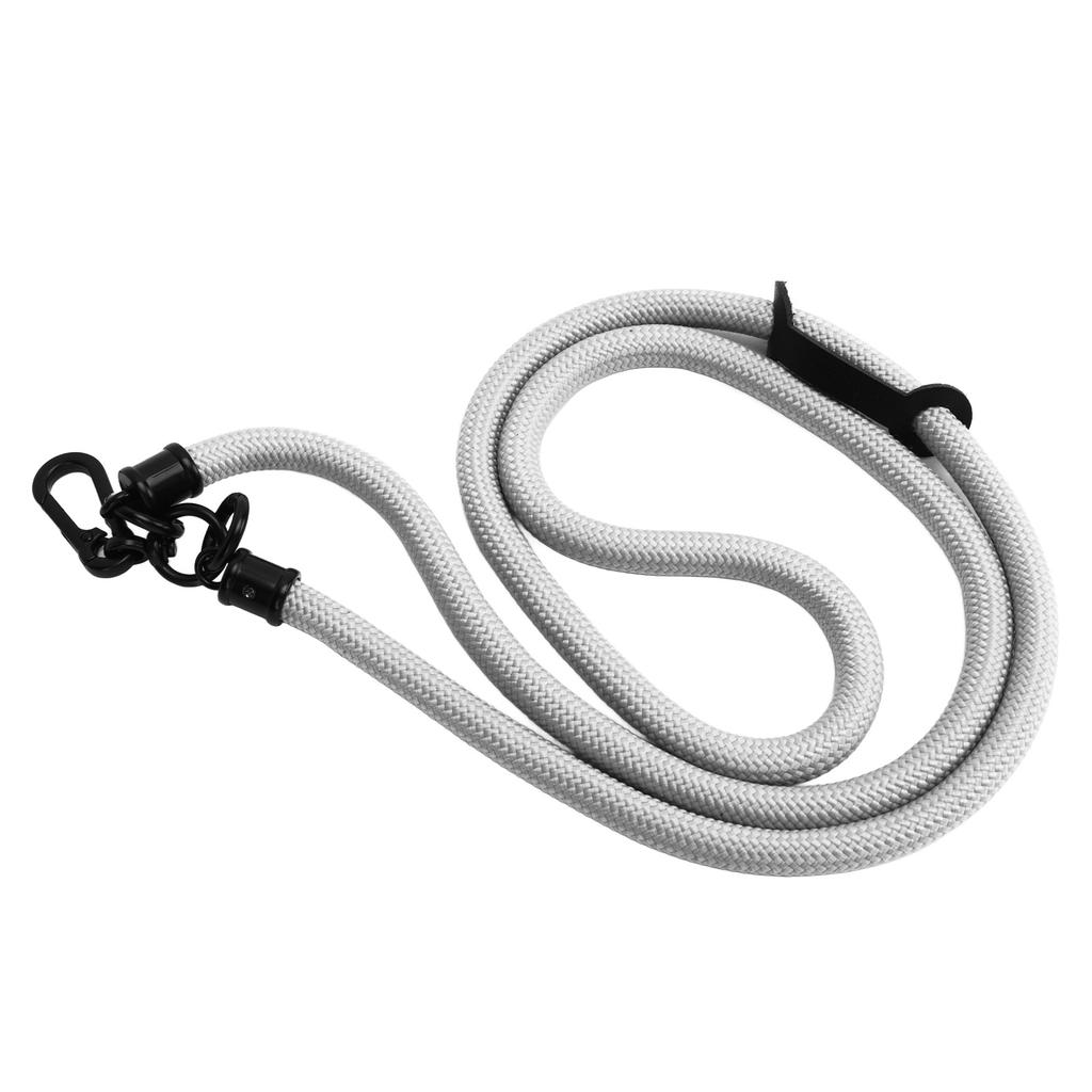 10MM Cell Phone Lanyard Metal Polyester Adjustable Shoulder Strap Around Neck Strap for Most Smartphones Grey