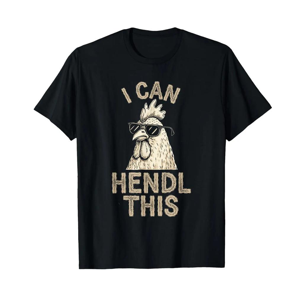 I Can Hendl This Chicken Breeder Hens Poultry Farmer T Shirt Black Vintage Graphic Comfortable Slightly