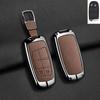 Zinc Alloy Leather Car Key Case Cover Shell for Dodge Ram 1500 Journey Charger Dart Challenger Durango Auto Keychain Accessories