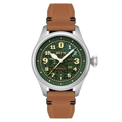 AVI-8 Hawker Hurricane AV-4126-03 Автоматические мужские часы Зеленый циферблат 46 мм Сапфир