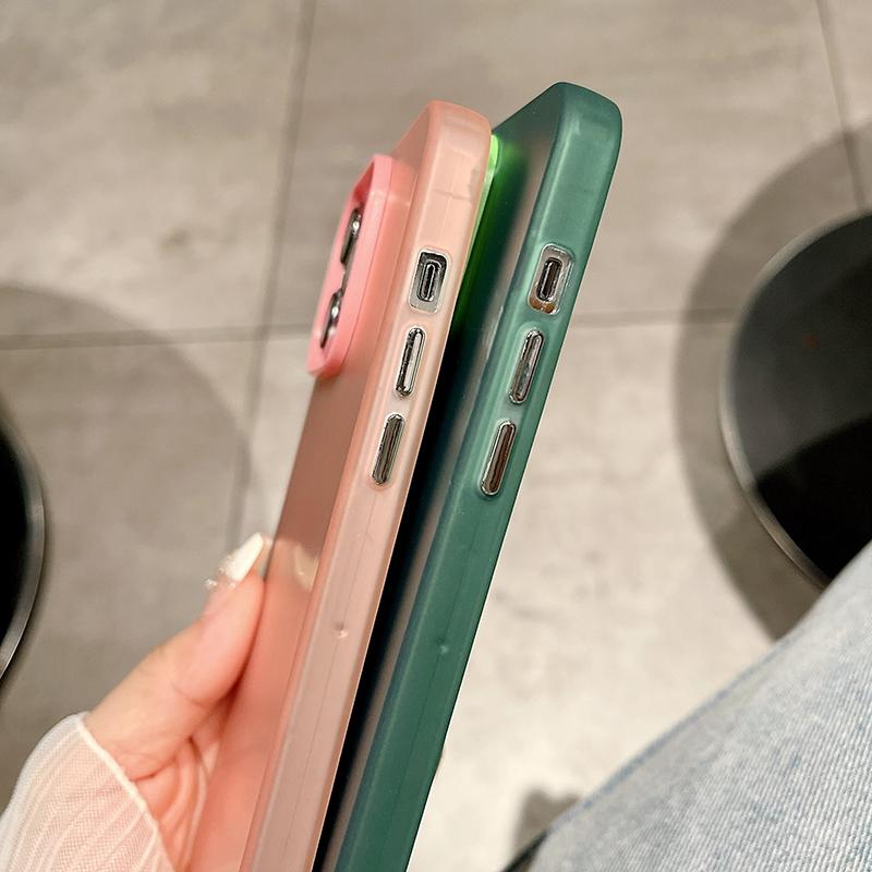 For Samsung S25 S24 S23 Plus S24 Ultra A06 A05s A13 A14 A15 Vivo Y02 Y15 Y16 Y17 Y28 Y27 Colorful Sliver Double Sided Hard Back Soft Edge Phone Case