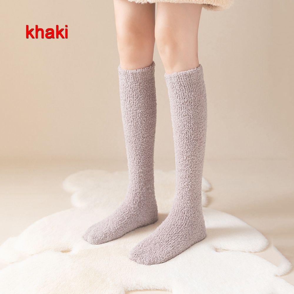 Gift Pure Color Soft Thick Winter Warm Bed Floor Coral Velvet Socks Sleep Socks Fluffy Cosy
