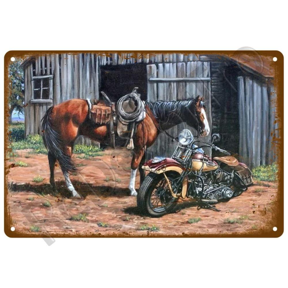 Металлическая табличка для мотоциклетного гаража, настенный декор, 20x30 см