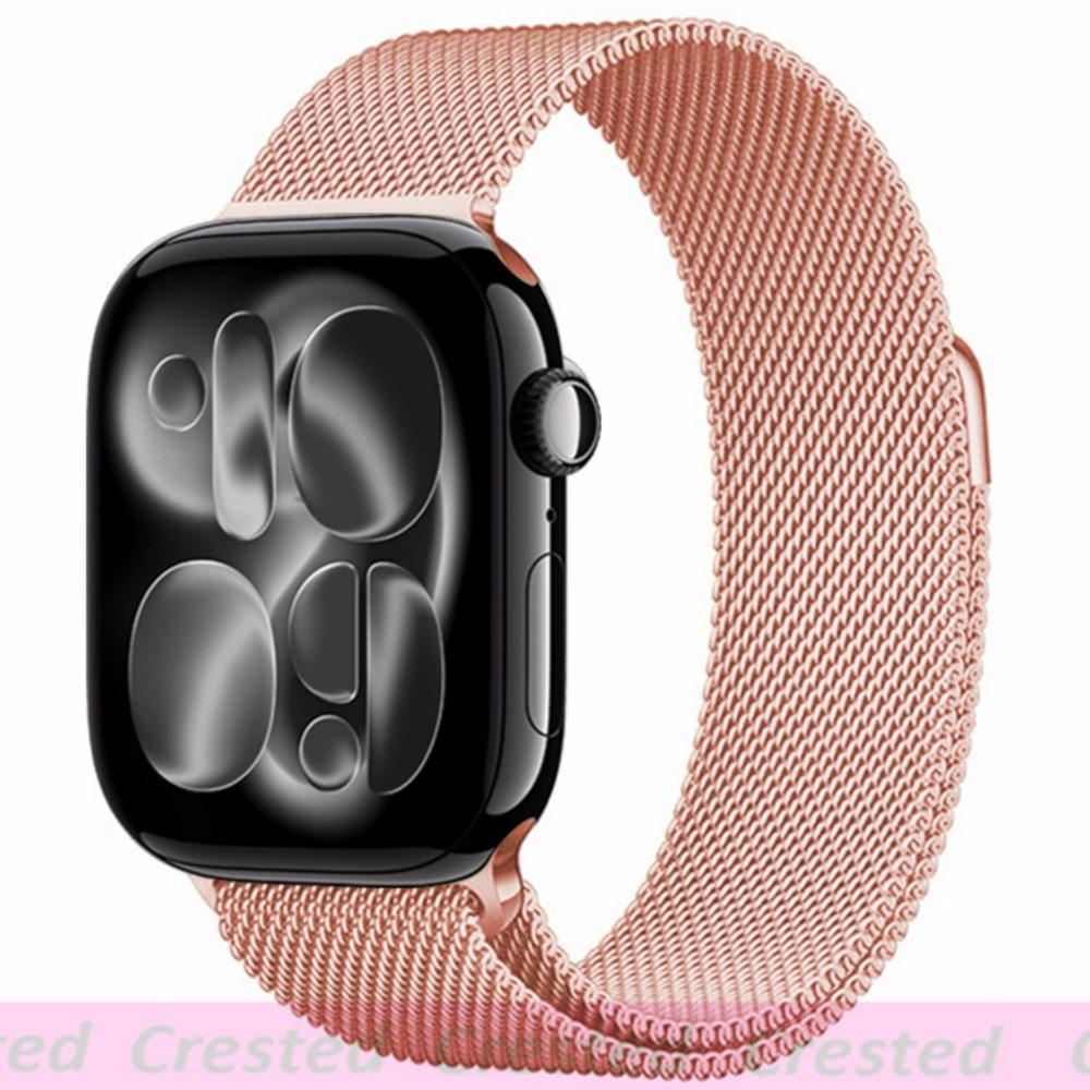 Strap For Apple Watch Band 46mm 44mm 45mm 40mm 42mm 41mm 49mm Milanese Loop correa Bracelet iWatch Series 11 10 Ultra 2 9 8 SE 3
