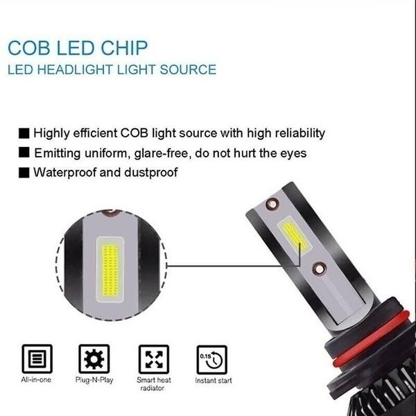 1 шт. Супер яркие водостойкие светодиодные фары конверсионные комплекты Hi / Lo Beam автомобильные фары лампы H7 H4 H11 H1 9005 HB3 9006 HB4 9012