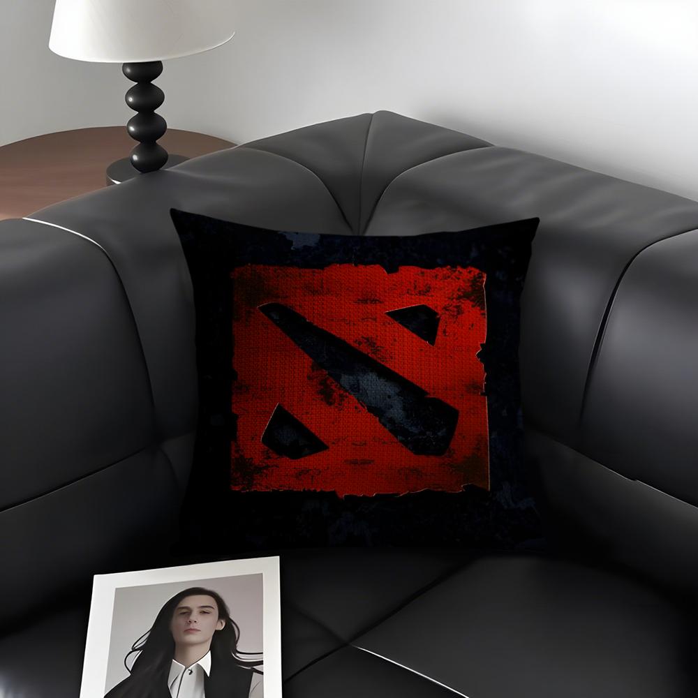 CCool DotaA Game Cushion Cover Natural Linen Organic Fabric DoubleSided Printing Sofa Home Decor Gift Pillow Case