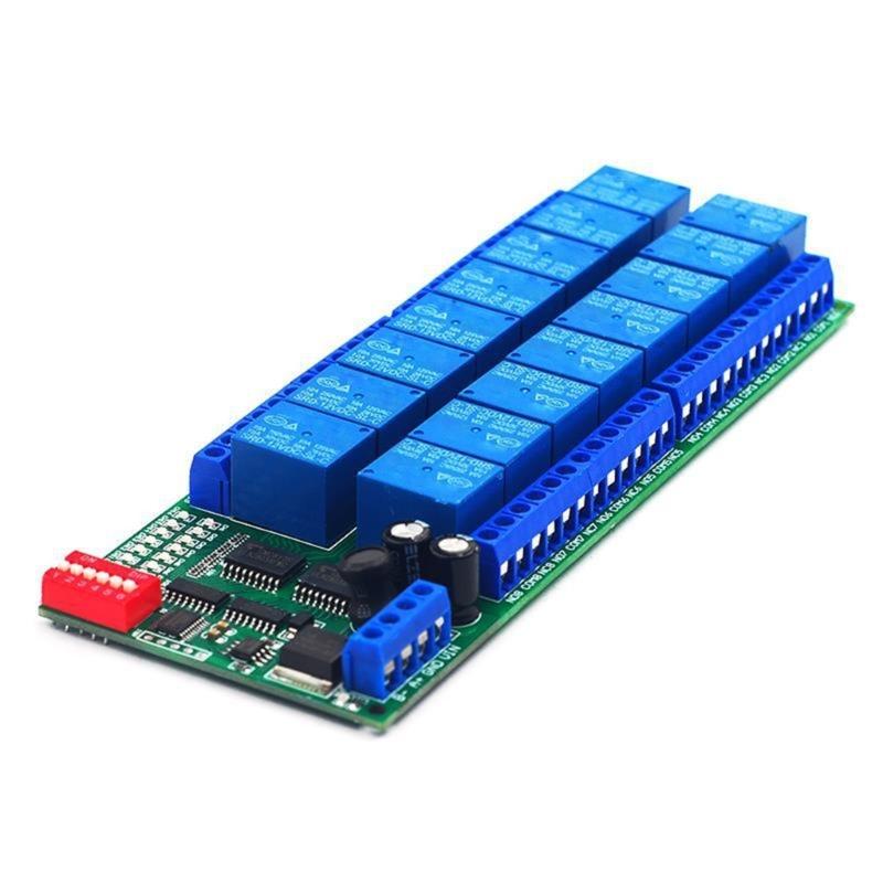 RS485 Relays Switches 32/16/8 Channel DC12V Compatibles for Modbus RTU for Industrial and Home Automation
