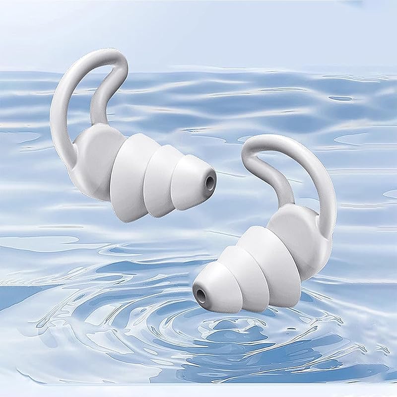Ear Plugs Earplugs for Sleeping Sound Insulation Noise Reduction Level 36DB (black Gray 1 Pair Each In White) Silicone Earplugs Washable Noise