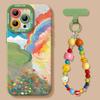 Радужные граффити для чехла для мобильного телефона Apple 16promax 15pro Новый стиль 14plus Силиконовый 11 Зеленый 13 Улучшенный 12