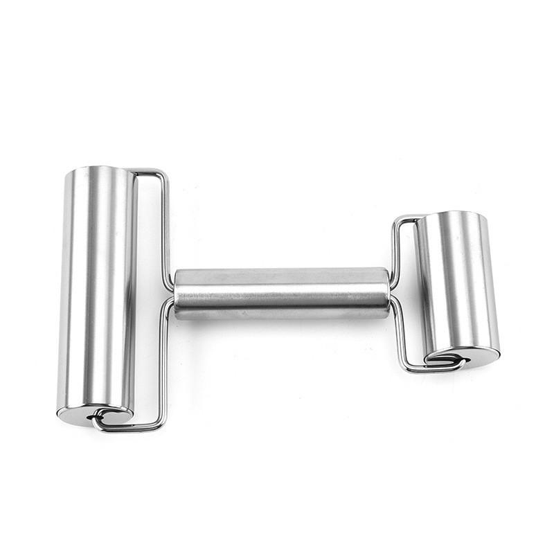 Скалка из нержавеющей стали для выпечки пиццы, помадки, пекарей, металлический кухонный инструмент для выпечки теста, пиццы, булочек, приготовленных на пару, скалка