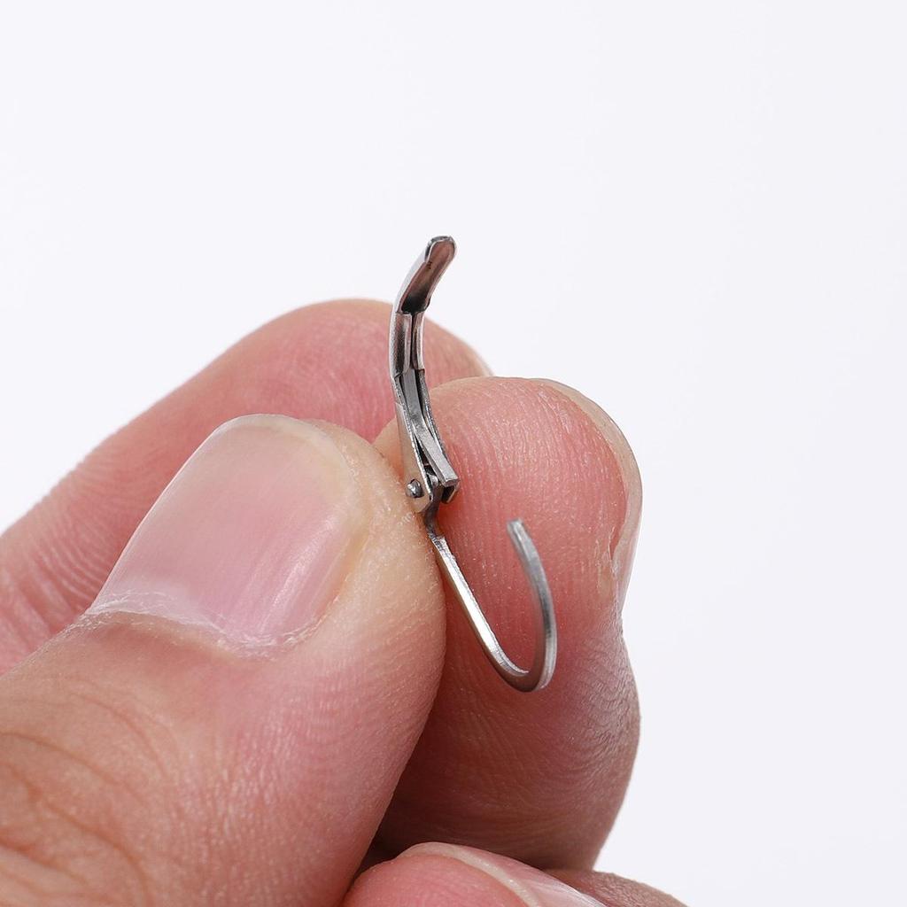 Крючки для серег и фурнитура из нержавеющей стали: Французские D-образные проволоки, клипсы, манжеты и ювелирные DIY-аксессуары