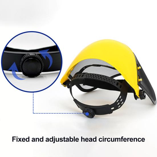Safety Face Shield with Mesh Visor Ventilated Protective Helmet Chainsaw Safety Shield for Forestry Work Yard Work Weeding