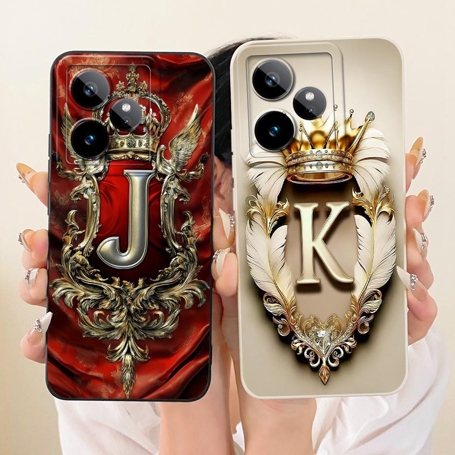 Чехол для Realme GT 7 Чехол для Realme GT 7T Милая корона Буквы Чехол Мягкий ТПУ Чехол для телефона Для Realme GT 7 Pro GT7 T GT7T 5G Задняя крышка Сумки