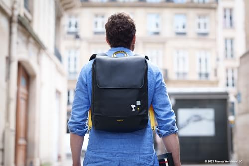 Moleskine Peanuts Metro Slim Backpack, Black, Fits 15-inch Laptop, ETLEPEMTBPBK