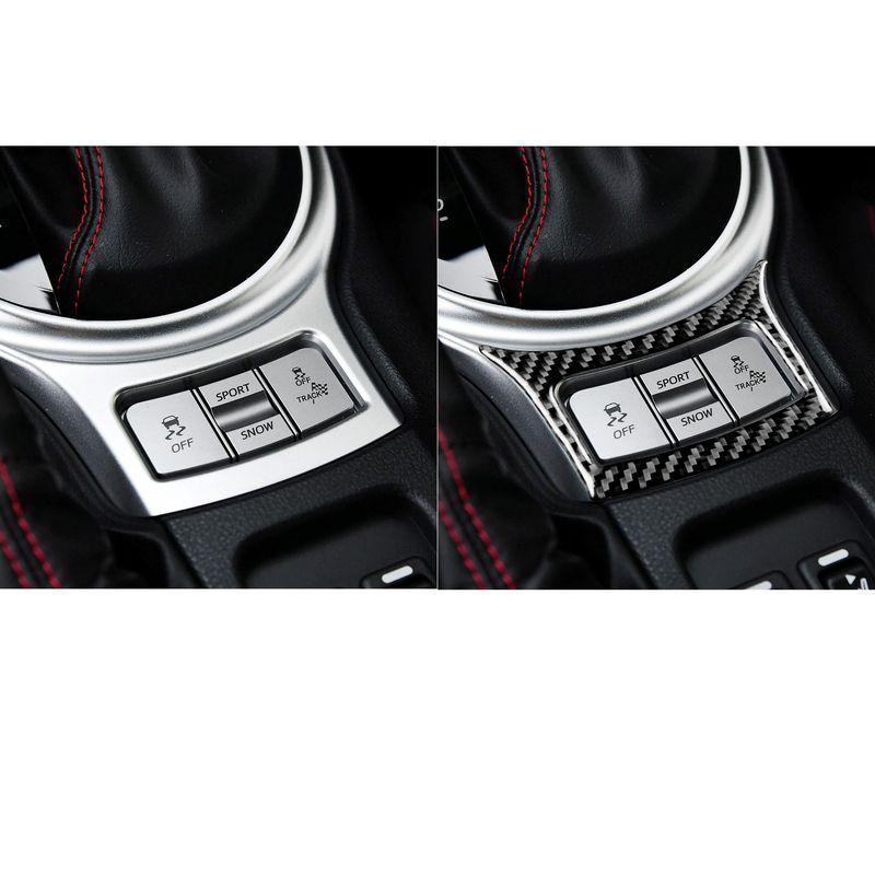 Real Carbon Fiber Car Accessories Center Console Gear Panel Cover Soft Sticker For Subaru BRZ Toyota 86 GT86 2017 2018