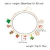 Женское ожерелье с подвеской в виде Санта-Клауса, снежинки и лося, стильное и изысканное рождественское украшение, подарки