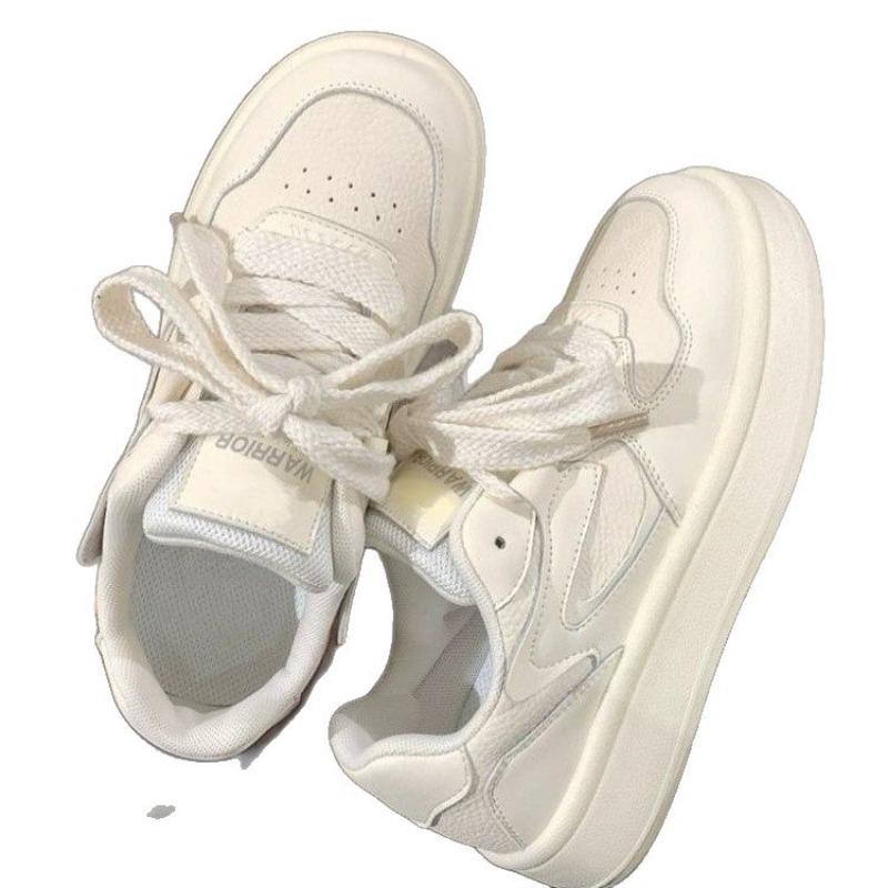 Белые туфли на платформе женские весенне-осенние новые универсальные трендовые нишевые студенческие спортивные и для отдыха кеды