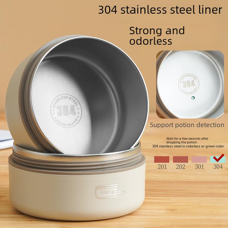 Многослойный изолированный ланч-бокс из нержавеющей стали 304 для офиса и студентов