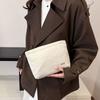 Portable Zipper Makeup Bag Large Capacity Solid Color Clutches Bag Storage Bag Travel