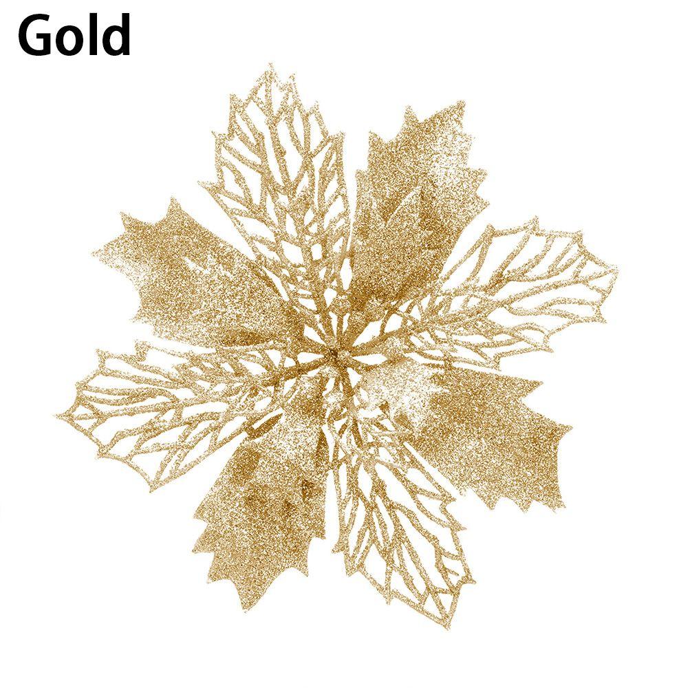 New Year Decor Christmas Flowers Fake Flowers Home Xmas Ornaments Christmas Tree Decorations
